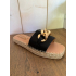 Zwarte gesp slipper